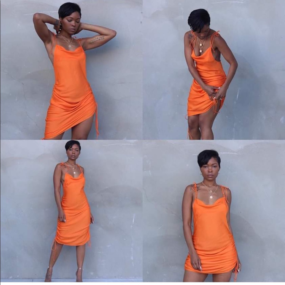 Adjustable Satin Slip Dress